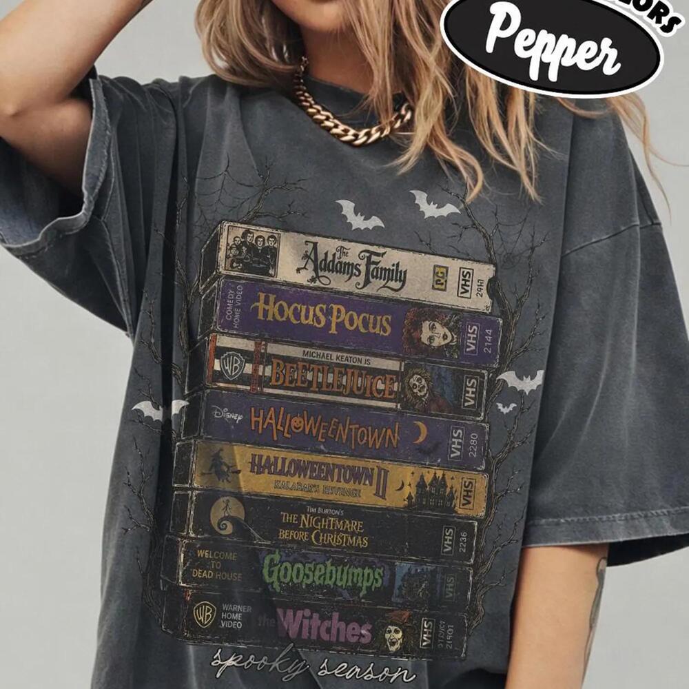 Halloween VHS Retro Spooky Season Funny Movie T Shirt